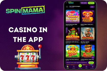 Catálogo de juegos de casino en Spinmama App