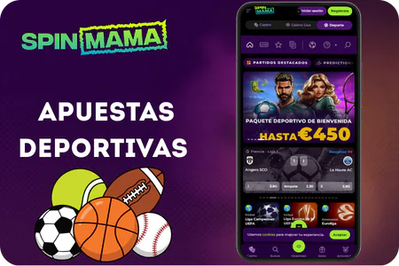 Interfaz de apuestas deportivas en vivo desde Spinmama App